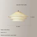 Miniatyrbild 2 av 2: Minimalistisk Papperslampkrona, Justerbar Höjd, E27 Lampa Ingår,D60cm, varmt ljus