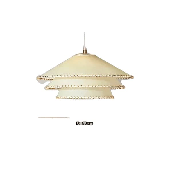Minimalistisk Papperslampkrona, Justerbar Höjd, E27 Lampa Ingår,D60cm, varmt ljus