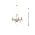 Miniatyrbild 1 av 2: Kristallkrona, Sex-Ljus Design, Justerbar Höjd, Elegant Guld Finish,6 armar guld