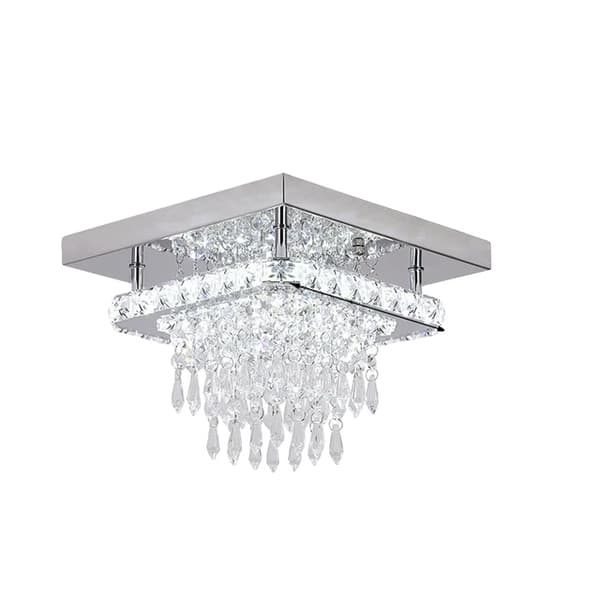 LED Krystal Lysekrone, Krom Finish, Dæmpbar Lysstyrke,F25, Kold Hvid