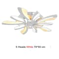 Miniatyrbild 1 av 2: LED Kronljus, Modern Design, Akryl Material, 5 kronblad vit, Kallvit