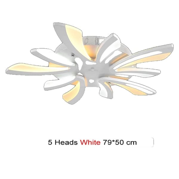 LED Kronljus, Modern Design, Akryl Material, 5 kronblad vit, Kallvit