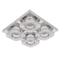Miniatyrbild 2 av 2: Kristalltaklampa, LED-ljuskälla, dimbar funktionalitet,Kall Vit, 4 huvuden 35 cm