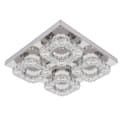 Miniatyrbild 1 av 2: Kristalltaklampa, LED-ljuskälla, dimbar funktionalitet,Kall Vit, 4 huvuden 35 cm