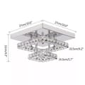 Miniatyrbild 2 av 2: Kristalltaklampa, LED-ljuskälla, dimbar funktionalitet,Kall Vit, L27xB27cm