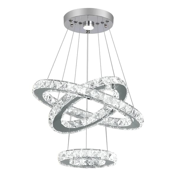 Kristallkrona, Modern Design, LED-belysning, Typ C D40xD30xD20cm, Kallvit