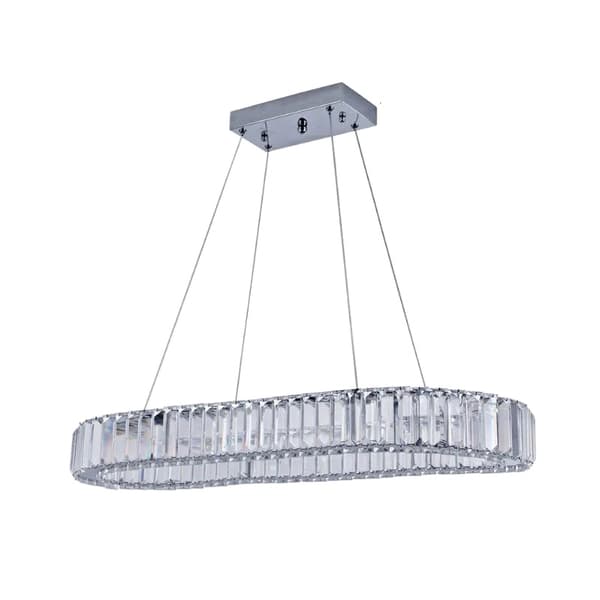Kristallikruunu, moderni muotoilu, LED-valaistus, Tyyppi A Ovaali D70cm, Lämmin Valkoinen