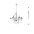 Miniatyrbild 1 av 2: Kristallkrona, Modern Design, Elegant Atmosfär,6 armar transparenta5