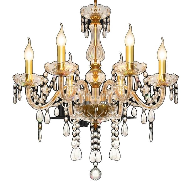 Krystal Lysekrone, Moderne Design, Elegant Atmosfære,6 arme Guld