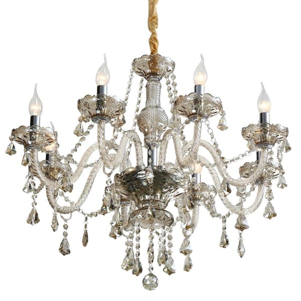 Kristallkrona, Modern Design, Elegant Atmosfär,8 armar Cognac