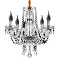 Miniatyrbild 1 av 2: Kristallkrona, Modern Design, Elegant Atmosfär,4 armar transparenta
