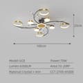 Miniatyrbild 2 av 2: Taklampa, APP och fjärrkontroll, oändlig dimning, elegant design,8 Lampor, APP med RC Dimmbar