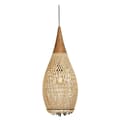 Miniatyrbillede 1 af 2: LED Boho Rattan Pendellampe, Bambusformet Kranse, Kinesisk Stil Retro, Indendørs Brug,Ingen pære, 25cm