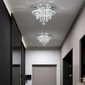 Miniatyrbillede 2 af 2: LED Krystal Loftlampe, 30 cm Diameter, Krom Kropsfarve, 29W Effekt,2 lys, Fjernbetjening dæmpbar