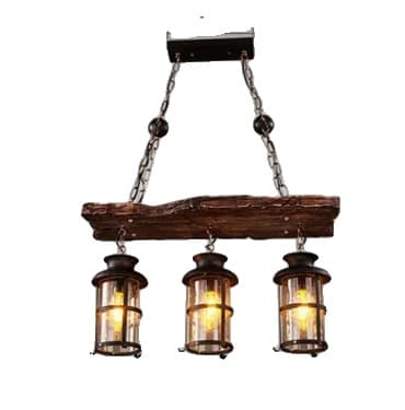 Taklampa, olika stilar, legering och trä, vintage design,Inklusive glödlampa, Stil C