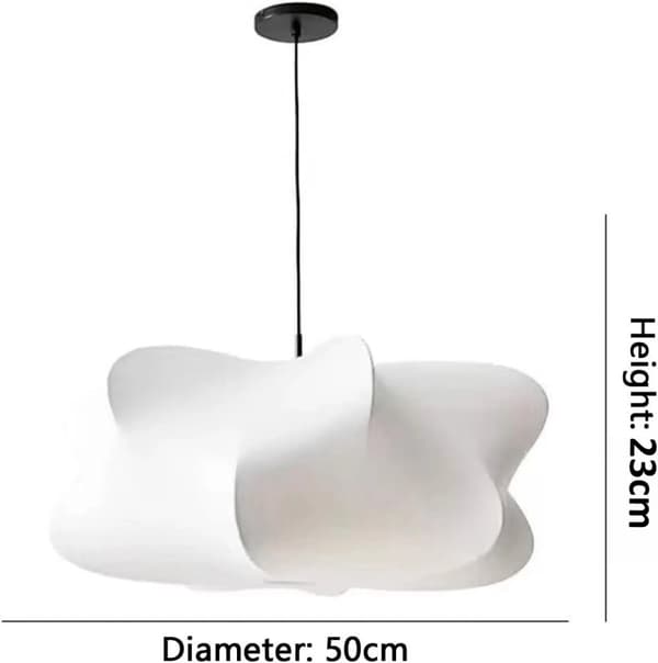 Kronleuchter, Silke og Jern, Snorpendant, E27 Lyskilde,Uden E27 pære, D50-H23cm