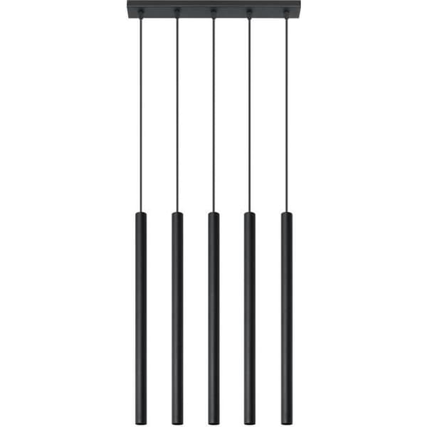 PASTELO 5 Pendellampa Modern SPOT Boho Design för sovrum Vardagsrum Trappa Hall - Svart