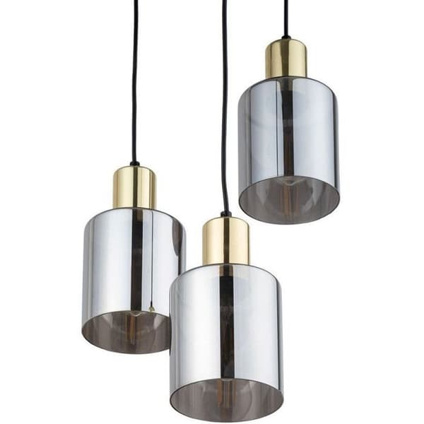 Lustrekrona - hängande Tk belysning Sierra 6663 Hängande 3x15 W E27 Or/Graphit