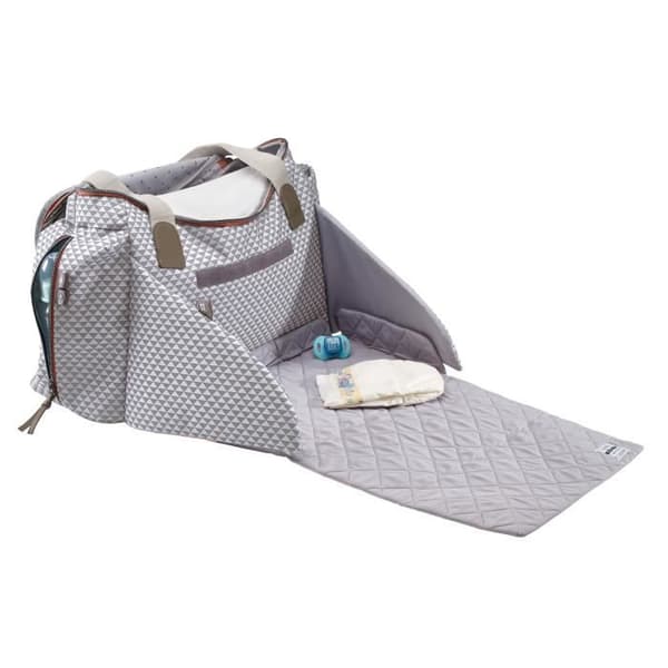 BEABA Bag Sydney II Play Print Grå / Korall