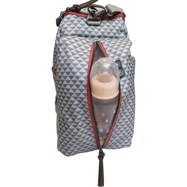 BEABA Bag Sydney II Play Print Grå / Korall