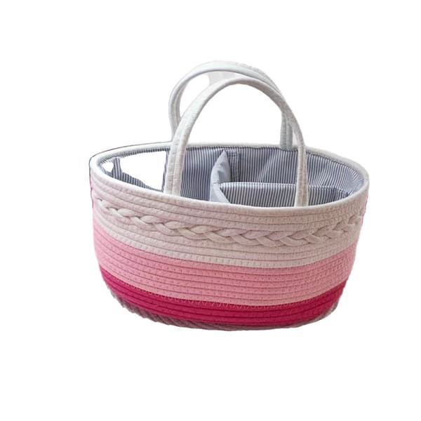 Skötväska Caddy, Bärbar Förvaringslösning, Stilren Design,Rosa