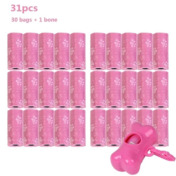 Hundbajspåsar, läckagesäkra, lätt att ta ut,Rosa