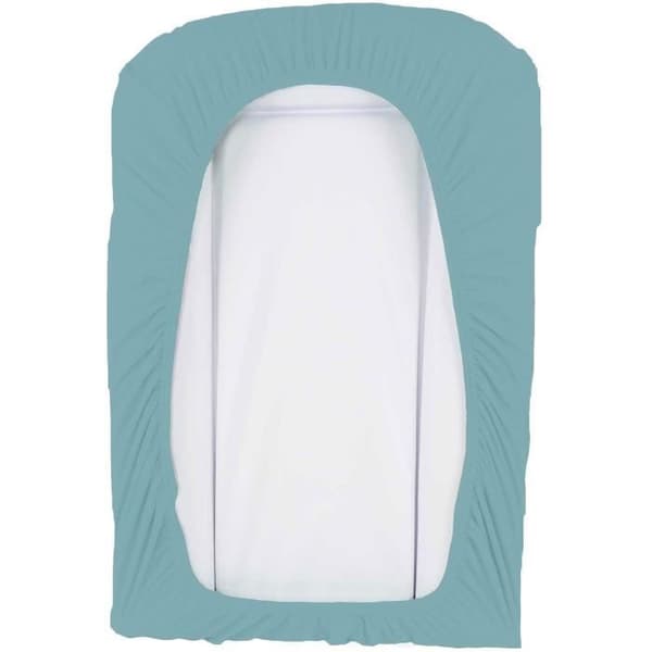 Domiva Set med 2 skötunderlägg - 50 x 75 cm - Polybomullssvamp - Vit/Nil