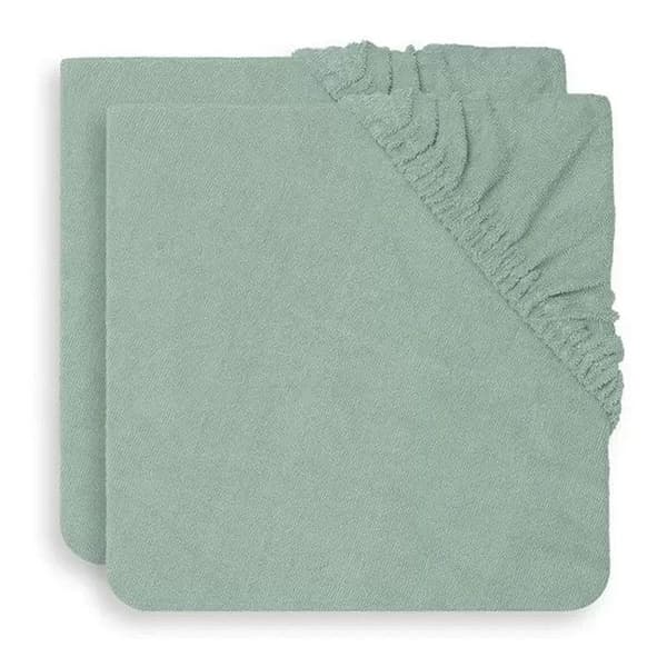 Powder Green Sponge skötunderläggsöverdrag - JOLLEIN - 50 x 70 cm - 100% bomull