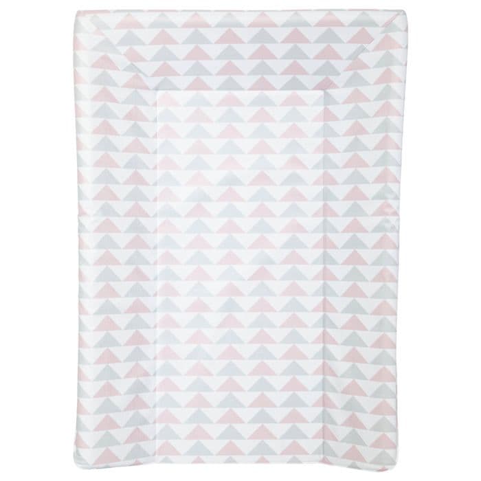BABYCALIN Luksus skiftemåtte - Geometriske mønstre - Pink og grå - 50 x 70 cm