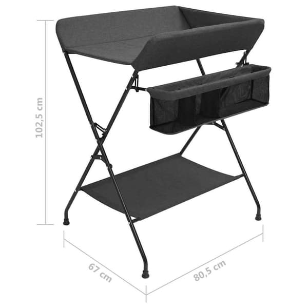 vidaXL puslebord jern antracitgrå