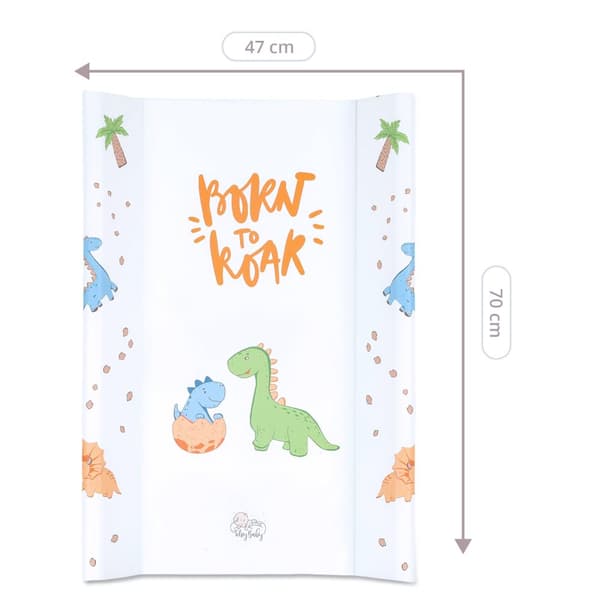 Hoitoalusta 70 x 47 cm - kiinteä hoitoalusta kiila hoitopöytä pestävä hoitoalusta dinosaurus kuvio