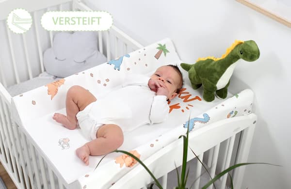 Hoitoalusta 70 x 47 cm - kiinteä hoitoalusta kiila hoitopöytä pestävä hoitoalusta dinosaurus kuvio
