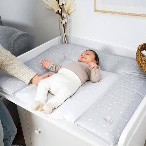 Skötunderlägg skötmatta baby 85 x 72 cm - skötunderlägg skötmatta vattentät skötunderlägg mjuk grå