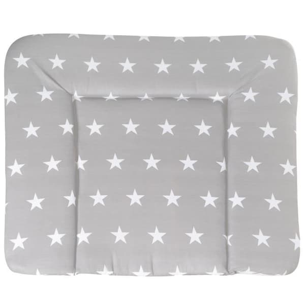 ROBA Ftalatfri "Little Stars" mjuk skötunderlägg - 85x75 cm - Grå stjärntryck