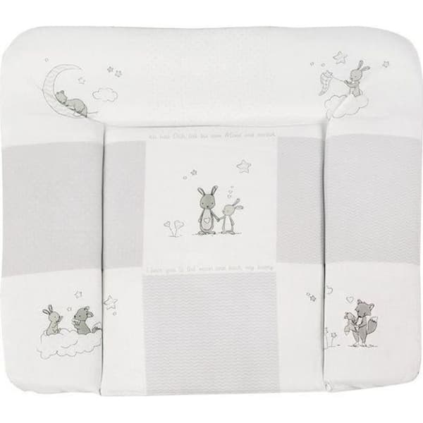 ROBA "Fox &amp; Bunny" mjuk skötunderlägg - 85x75 cm - PU-belagd - För flickor och pojkar