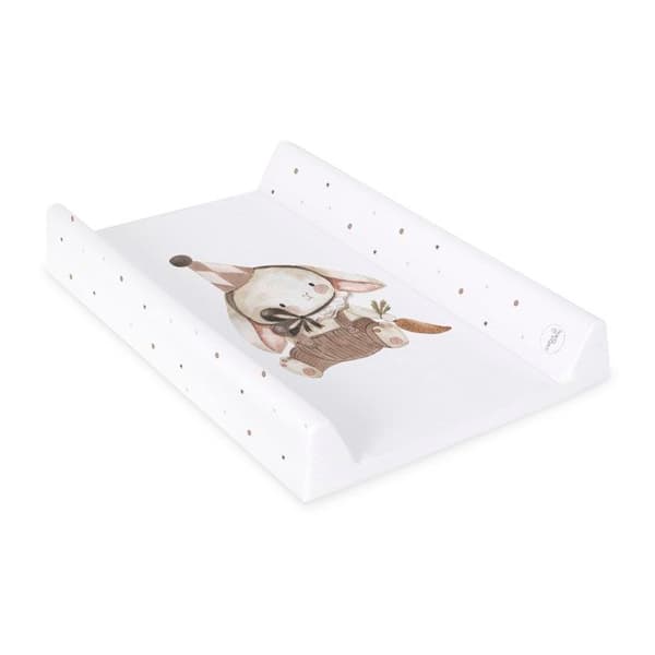 Ceba Baby Tjock tvättbar skötmatta ultra light - Clownkanin, 70x50 cm - Certifierad Öko-Tex, Vattentät