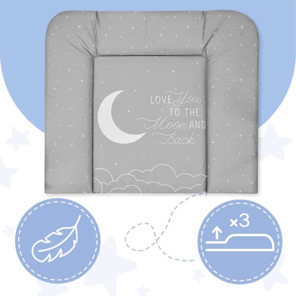 Puslemåtte puslebordsunderlag baby 85 x 72 cm - puslemåtte puslebordsunderlag vandtæt puslemåtte blød galaxy