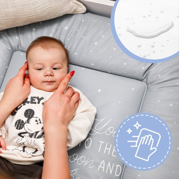 Puslemåtte puslebordsunderlag baby 85 x 72 cm - puslemåtte puslebordsunderlag vandtæt puslemåtte blød galaxy