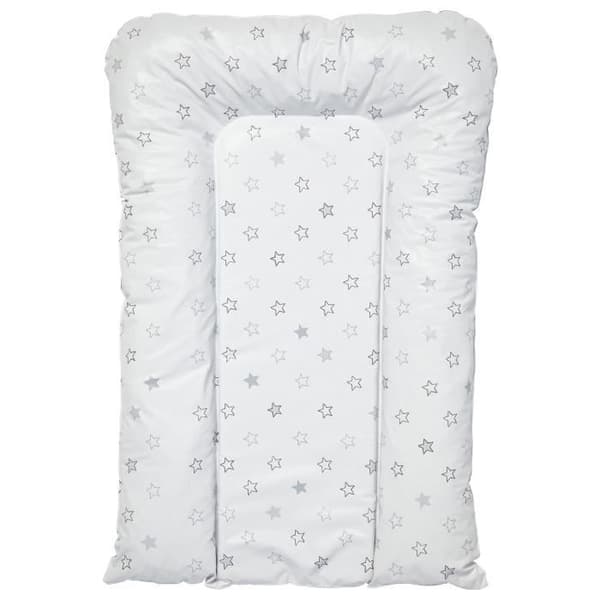 BABYCALIN snöflinga skötunderlägg - Ljusgrå - 50 x 70 cm
