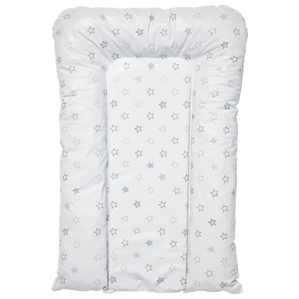 BABYCALIN snöflinga skötunderlägg - Ljusgrå - 50 x 70 cm