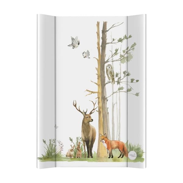 Ceba Baby Tjock tvättbar skötmatta profil ömtålig kort, Skog, 70x50 cm - Certifierad Öko-Tex, Vattentät