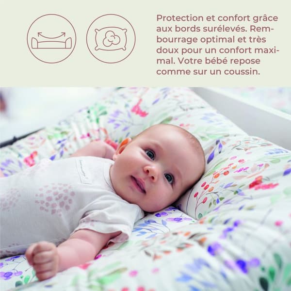 Ceba Baby Tjock tvättbar skötmatta - Ballonger, 75x72 cm - Öko-Tex certifierad, Vattentät