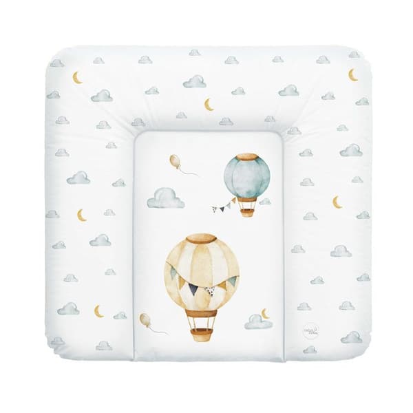 Ceba Baby Tjock tvättbar skötmatta - Ballonger, 75x72 cm - Öko-Tex certifierad, Vattentät