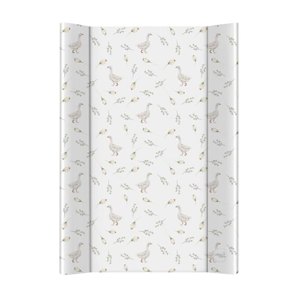 Ceba Baby Tjock och tvättbar skötmatta - Gås, 70x50 cm - Öko-Tex certifierad, Vattentät