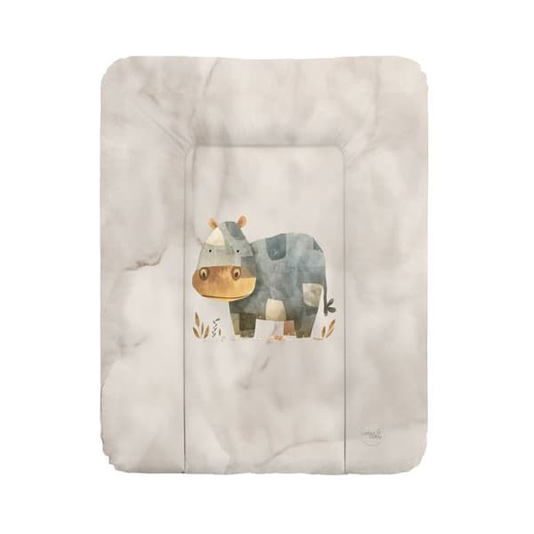 Ceba Baby Tjock tvättbar skötmatta - Bekväm flodhäst, 50x70 cm - Certifierad Öko-Tex, Vattentät