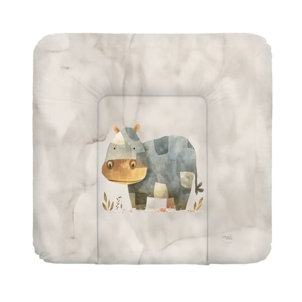 Ceba Baby Tjock skötmatta tvättbar - Bekväm flodhäst, 75x72 cm - Certifierad Öko-Tex, Vattentålig