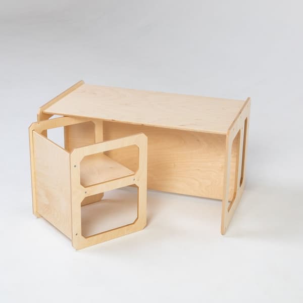 Montessori afgangsbord og stol sæt