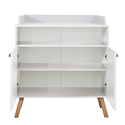 Rootz Changing Table - Dresser - Nursery Station - Baby Furniture - Diaper Station - Storage Unit - White - 96 x 105 x 78 cm