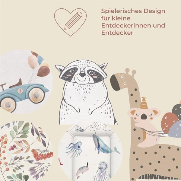 Ceba Baby® pehmeä hoitoalusta 75x72 cm - vauvan hoitoalusta - ilmapallot