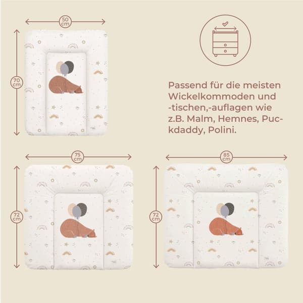 Ceba Baby® pehmeä hoitoalusta 75x72 cm - vauvan hoitoalusta - ilmapallot
